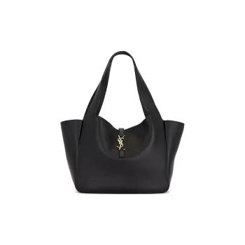 SAINT LAURENT Deerskin Tote Bag, Shopping Bag, Handbag, Shoulder Bag Women's Black