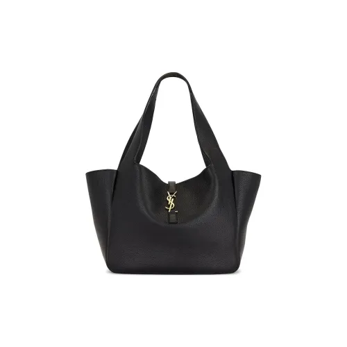 SAINT LAURENT Deerskin Tote Bag, Shopping Bag, Handbag, Shoulder Bag Women's Black