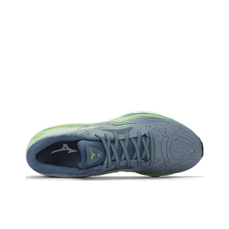 Mizuno Wave Sky 6 Cushioning Anti-Slip And Wear-Resistant Low-Top Casual Running Shoes Men's Gray Cyan Green-2