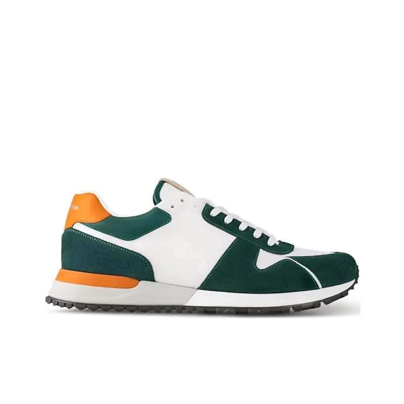 LOUIS VUITTON Run Away Sneakers 'White Green Orange'-1