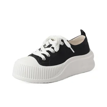 JOSINY Cookie Shoes Height Increasing Lightweight Low-Top Casual Skateboard Shoes Canvas Shoes Women's
