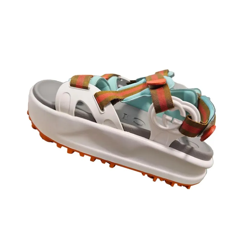 GUCCI Women's Platform Sandal 'Color Block White Blue Orange' Women's-2