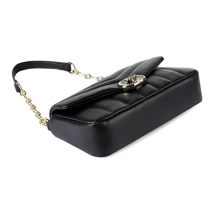 TUCANO Chanel Inspired Versatile Fashion Premium Chain Bag Crossbody Bag, Shoulder Bag Women's Classic Black-4