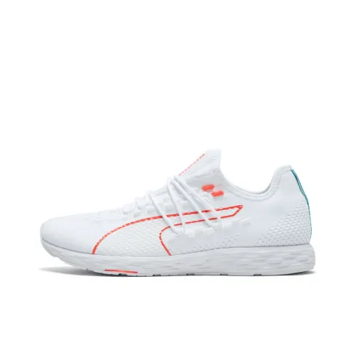 PUMA Speed 300 Racer Running Shoes Men Low-Top White/Orange