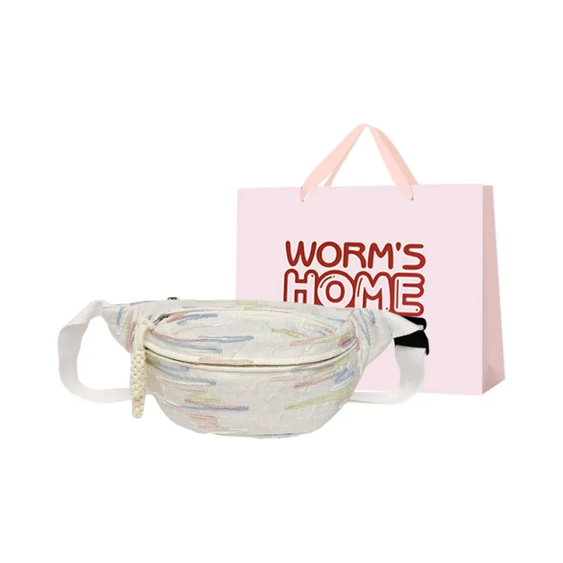 Worm's Home Polyester Crossbody Sling Bag Women's Pink/White/Black/Blue-3