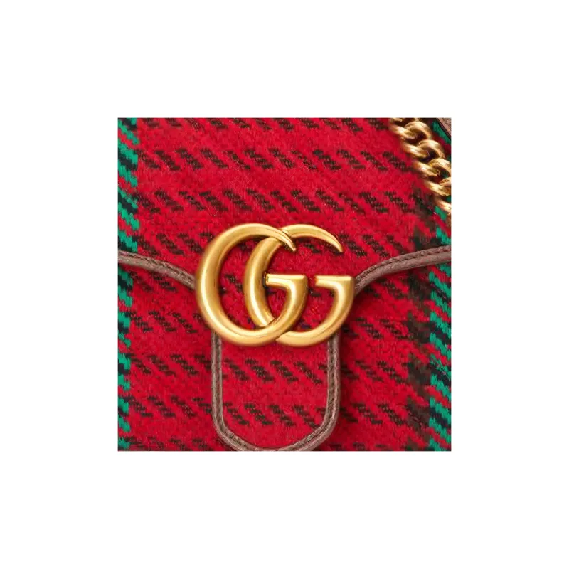 GUCCI Marmont Wool Chain Crossbody Bag, Shoulder Bag Women's-5