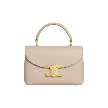 CELINE Soft Cow Leather Shoulder Bag Crossbody Bag Handbag Women's Oat Beige