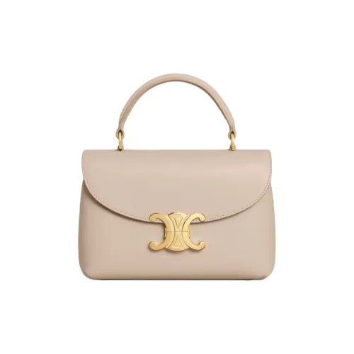 CELINE Soft Cow Leather Shoulder Bag Crossbody Bag Handbag Women's Oat Beige