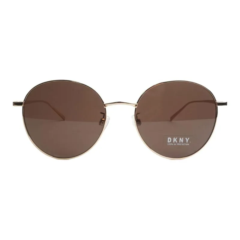 DKNY Round Sunglasses Unisex Gold-1