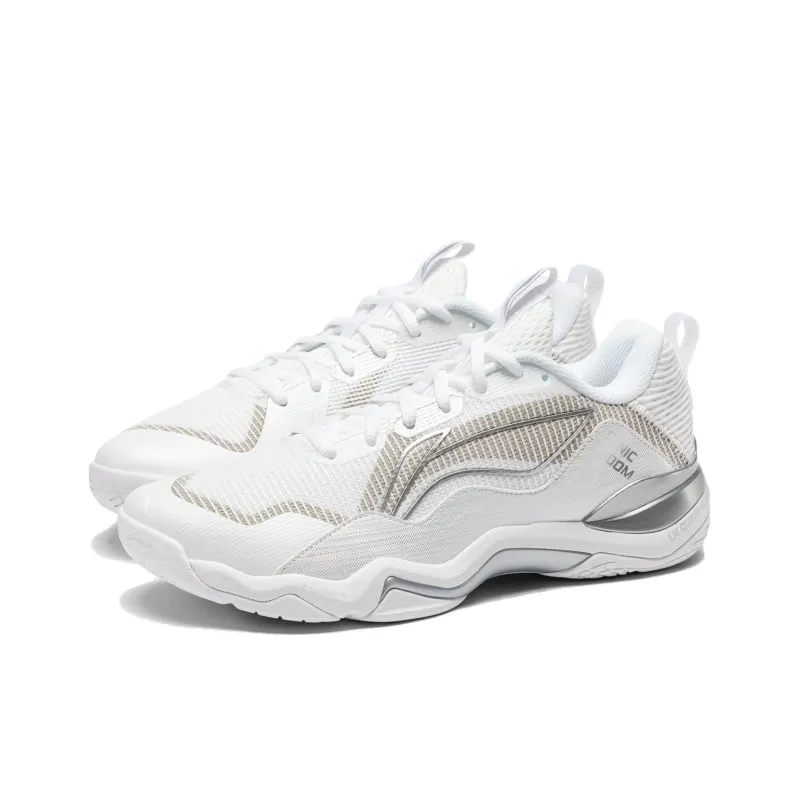 LiNing Sonic Boom EG3.0 OP Abrasion Resistant Low Top Badminton Shoes Unisex White-1