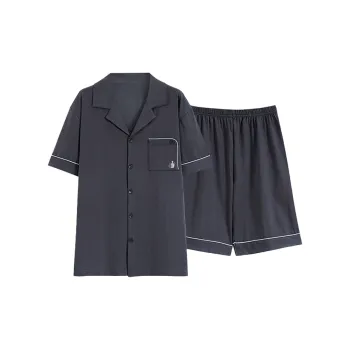 Urban Beauty Pajama Set Summer Men's Dark Gray