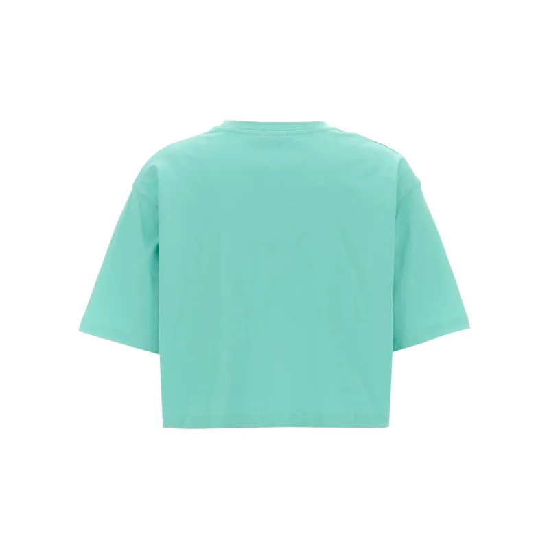 BALMAIN Logo print Cropped T shirt-1