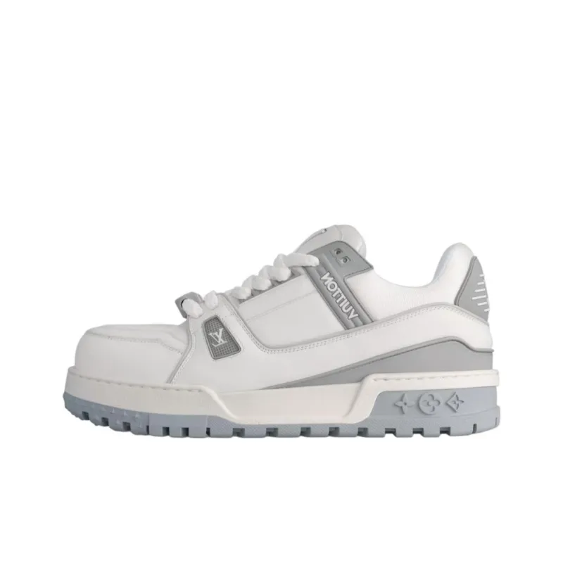 LOUIS VUITTON Trainer Maxi Little Jigglypuff Low Top Skateboard Shoes Unisex White Gray-0
