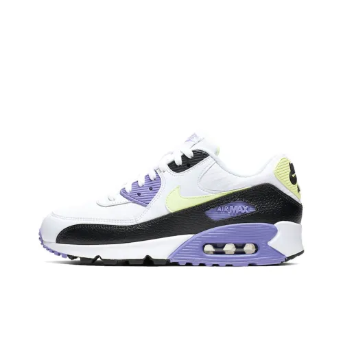 Nike Air Max 90 Running Shoes Women's Low-Top Purple/White/Black/Yellow