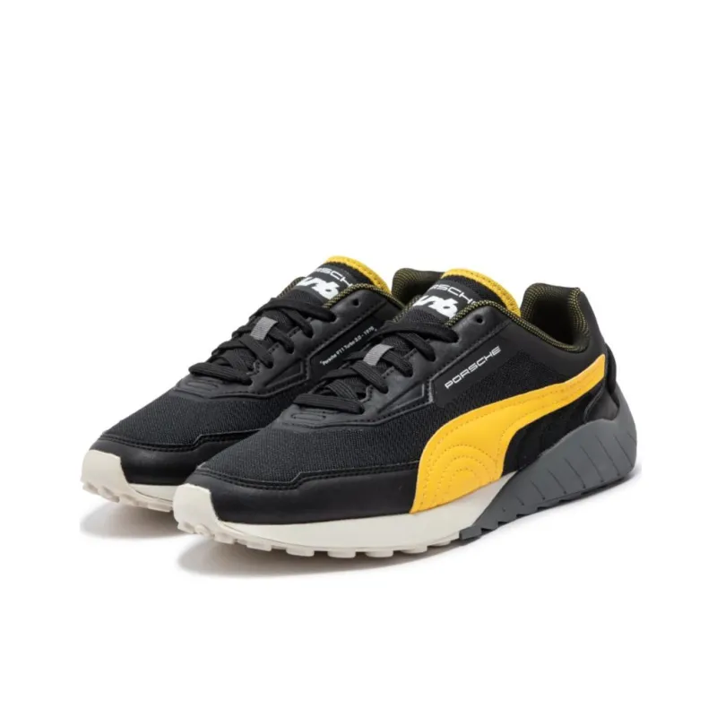 PUMA PUMA PORSCHE DESIGN Anti Slip Wear Resistant Low Top Casual Shoes Unisex Black Yellow-2