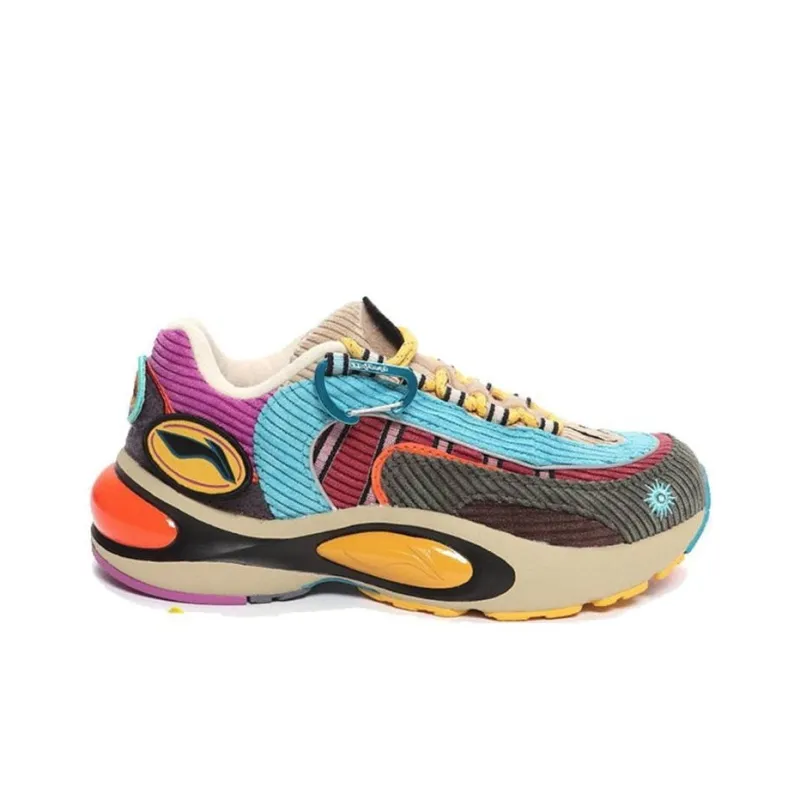 LiNing V8 Running Shoes Men Low Top Blue/Purple-1