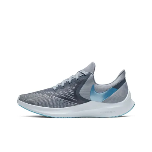 Nike Zoom Winflo 6 Running Shoes Unisex Low-Top Gray Blue