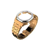 Rose Gold Case with Silver Bezel