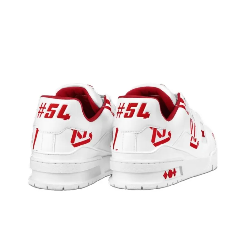 LOUIS VUITTON Lv Trainer Sneakers 'White Red'-3