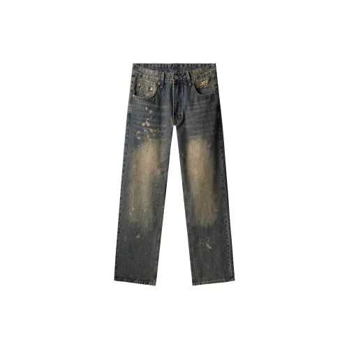 HARSIINCN Jeans Men Nostalgic Blue