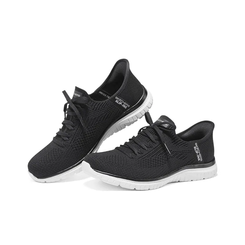 Skechers Slip Ins Breathable Low Top Casual Shoes Women's Black-3