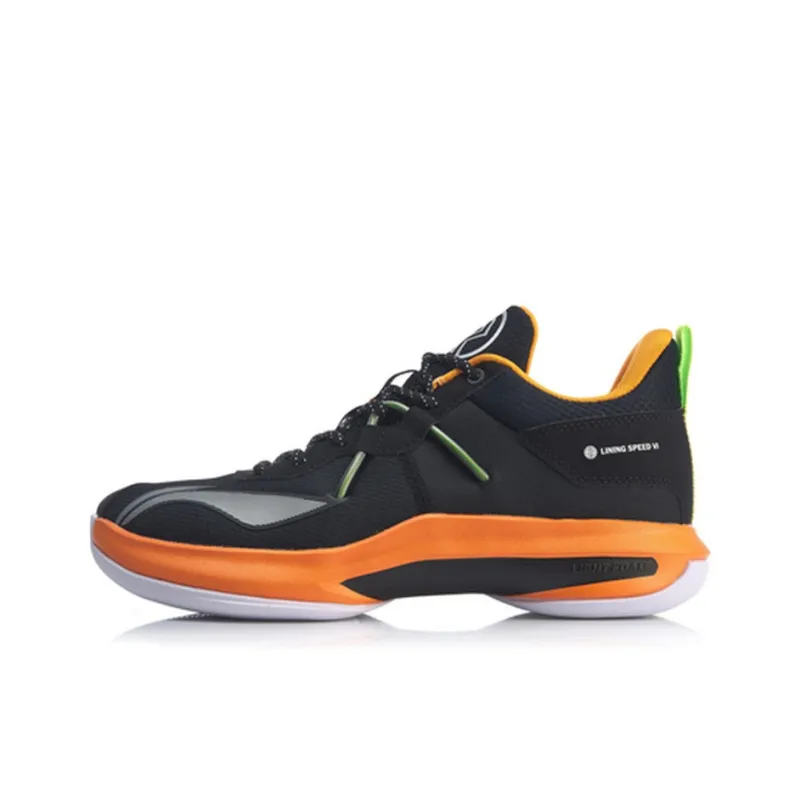 LiNing Speed 6 Shock Absorbers With Slip Resistant Features Low Top Basketball Shoes Men's Black-0