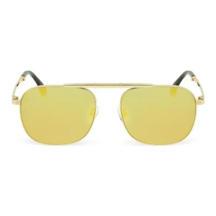 KESSLER Titanium Acetate Aviator Sunglasses Unisex Gold-0