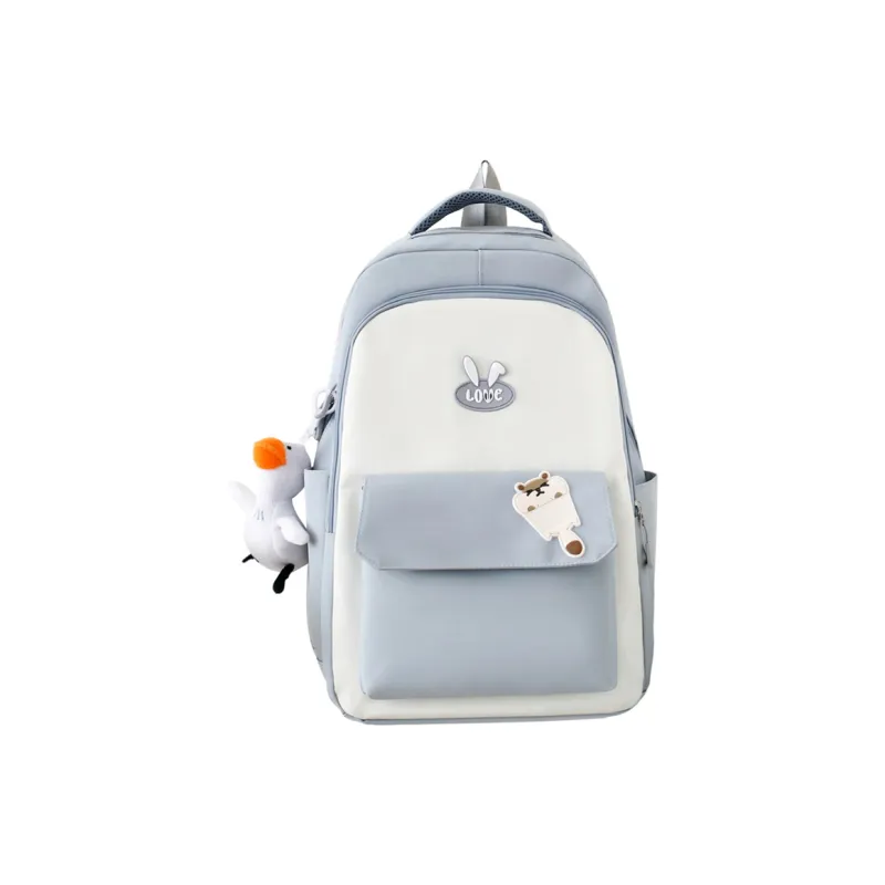 Venerable Brahma Nylon Backpack Women's Gray/Black/Blue/Pink-0
