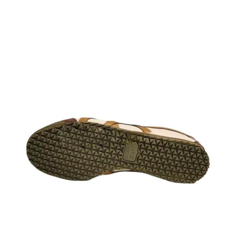 Onitsuka Tiger MEXICO 66 Anti Slip Wear Resistant Low Top Casual Shoes Unisex Beige Umber Brown-4