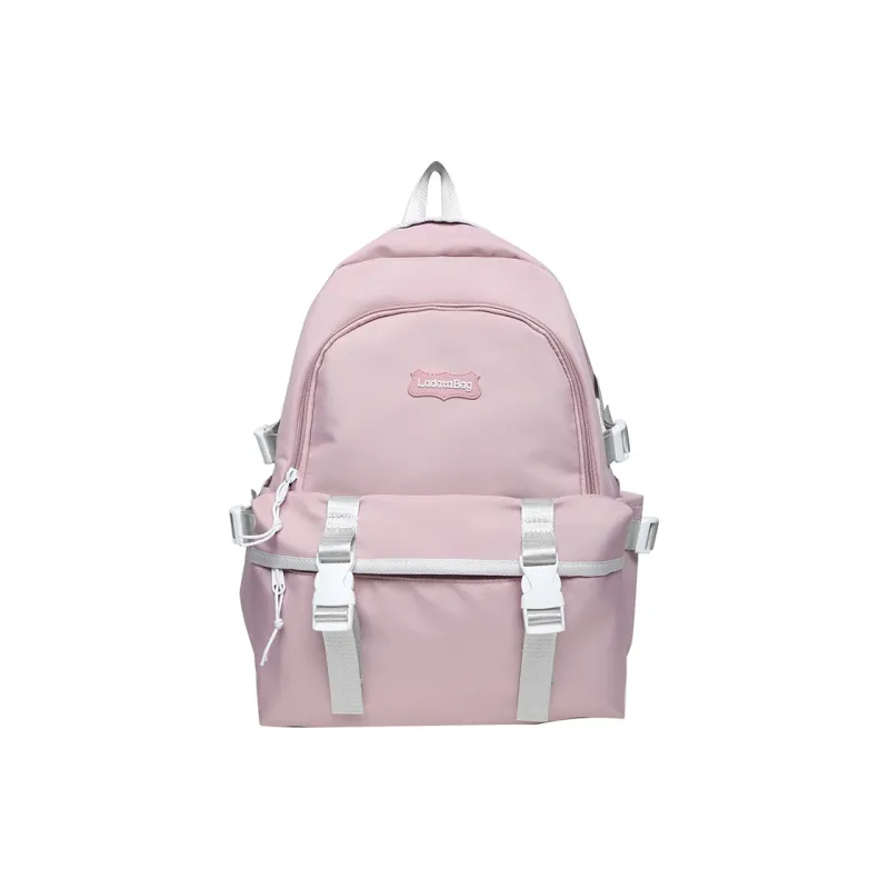 OURFUN Nylon Backpack Unisex White/Black/Pink/Blue-8