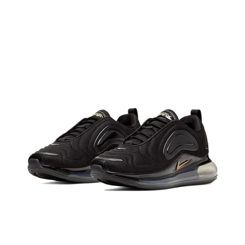 Nike Air Max 720 Black Metallic Gold Women's-2