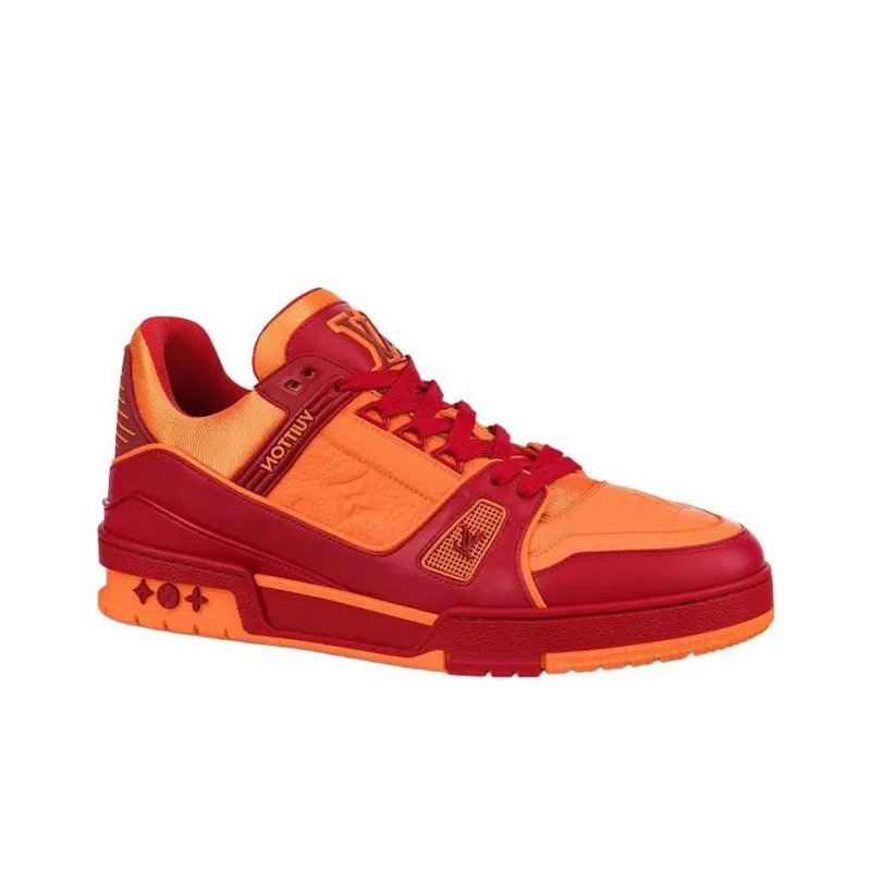 LOUIS VUITTON Trainers 'Orange Monogram With Red'-1