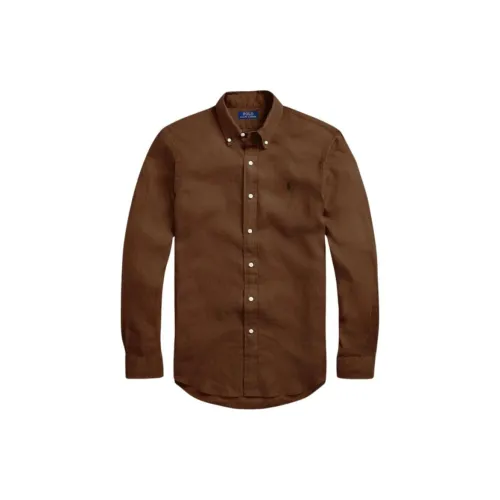 Polo Ralph Lauren Shirts Men Dark Brown