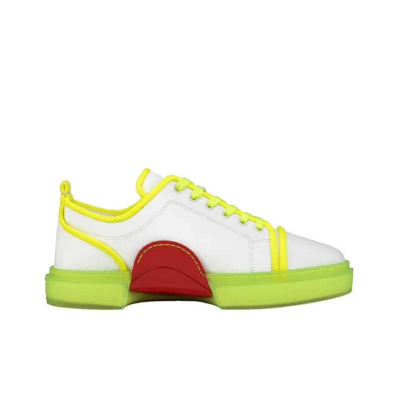 CL Adolon Junior Stylish Skateboarding Shoes Men's White Green Yellow-1