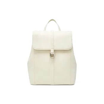 JOSINY PU Backpack Medium Size Women's Silver Gray/Ecru/Brown