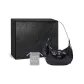Oil Painting Black Crescent Bag & Pleated Wrinkle Box