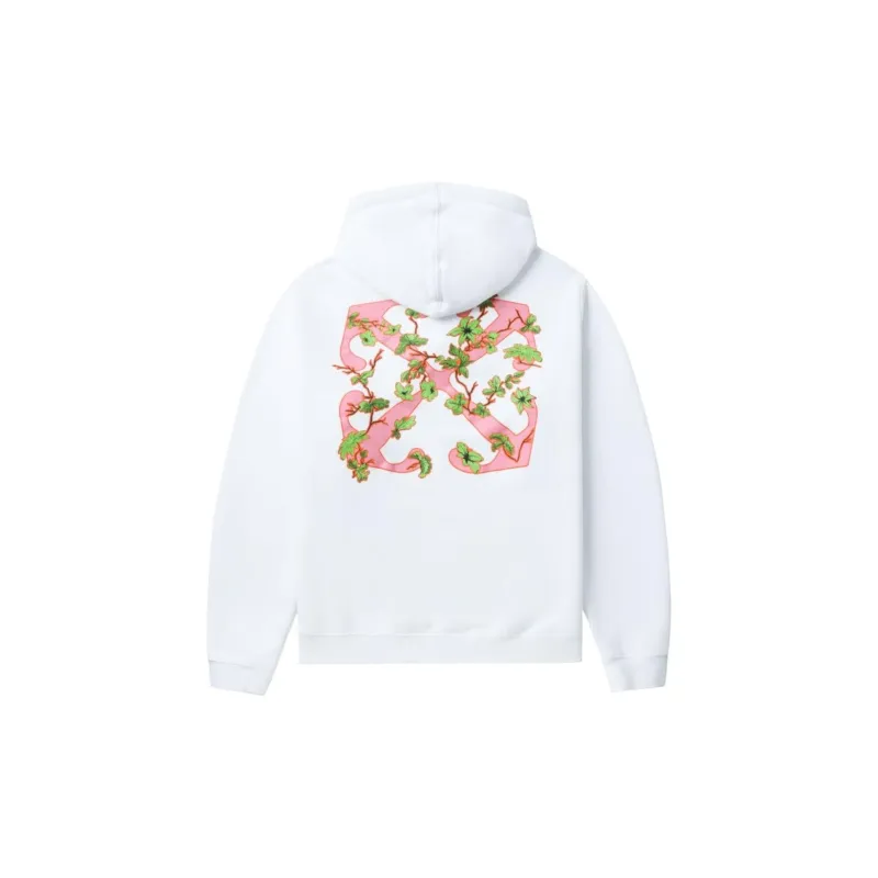 OFF WHITE Ramage Flower Arrow Drawstring Hoodie-1