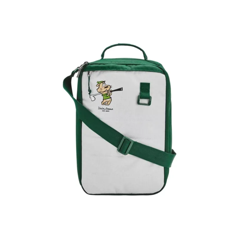 Under Armour Polyester With PU Shoelace Storage Bag Large Size Unisex Halo Gray & Forest Green & White Soil-0