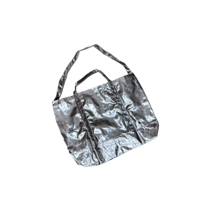 Vandy The Pink Glossy PU Handbag Regular Unisex Silver-3