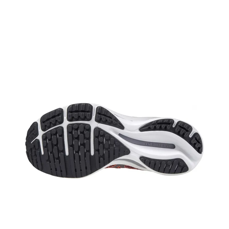 Mizuno Wave Rider 25 Waveknit Wear-Resistant Low-Top Running Shoes Women's Red-3
