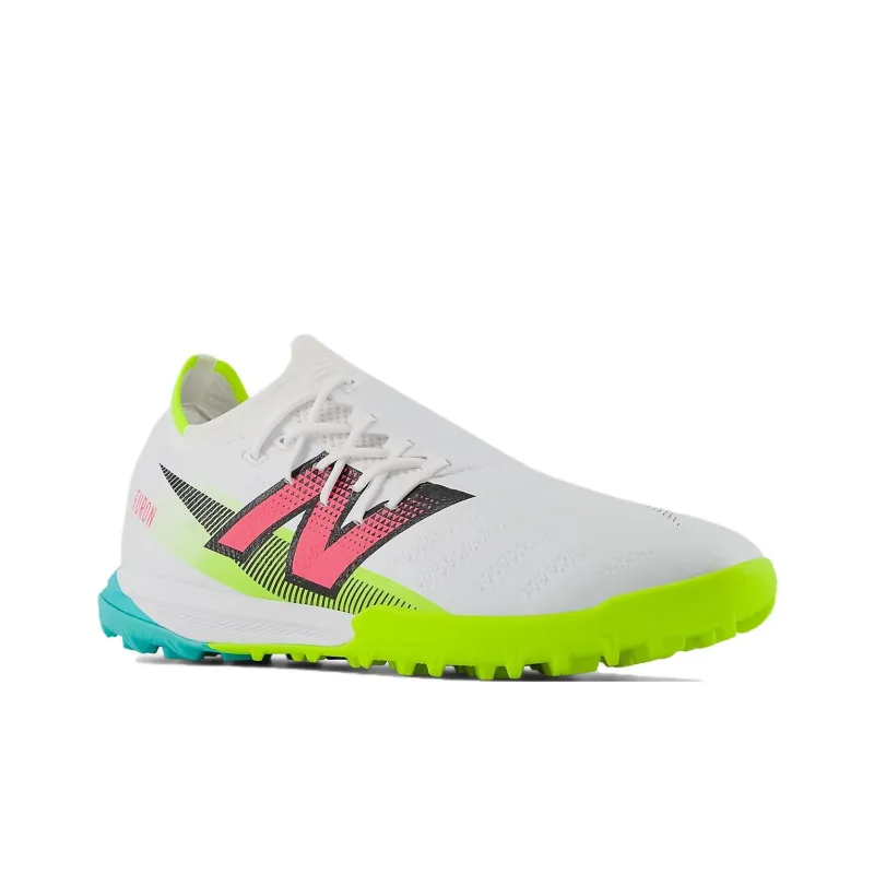 New Balance TF Rubber Broken Studs Cushioning Wear Resistant Soccer Shoes Men's White Red Green-2