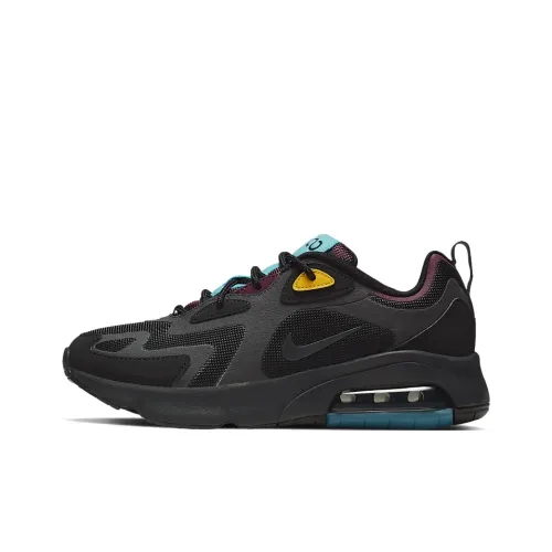 Nike Air Max 200 Black Bordeaux Women's