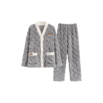 FENTENGCARE Pajama Set Men's Light Gray