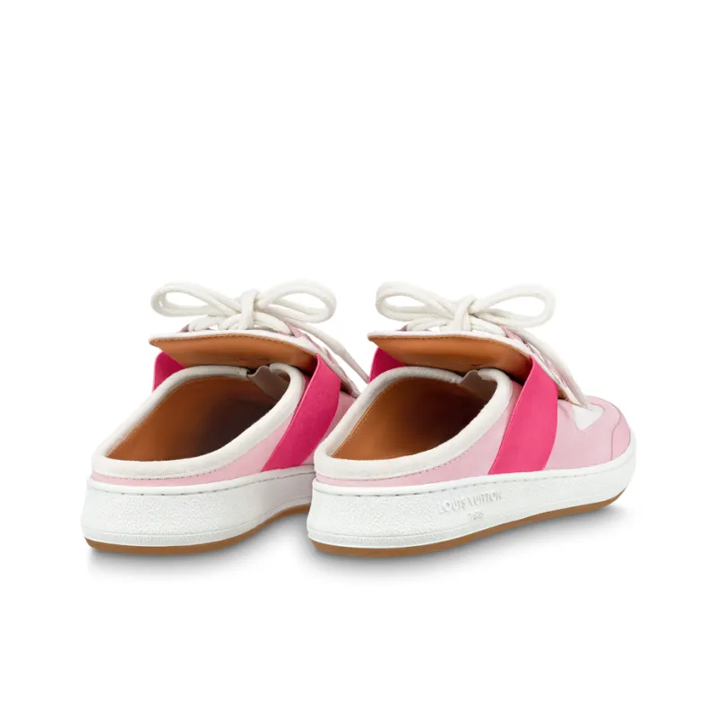 LOUIS VUITTON Lous Slip Resistant Closed Toe Slippers Women's Pink White-3