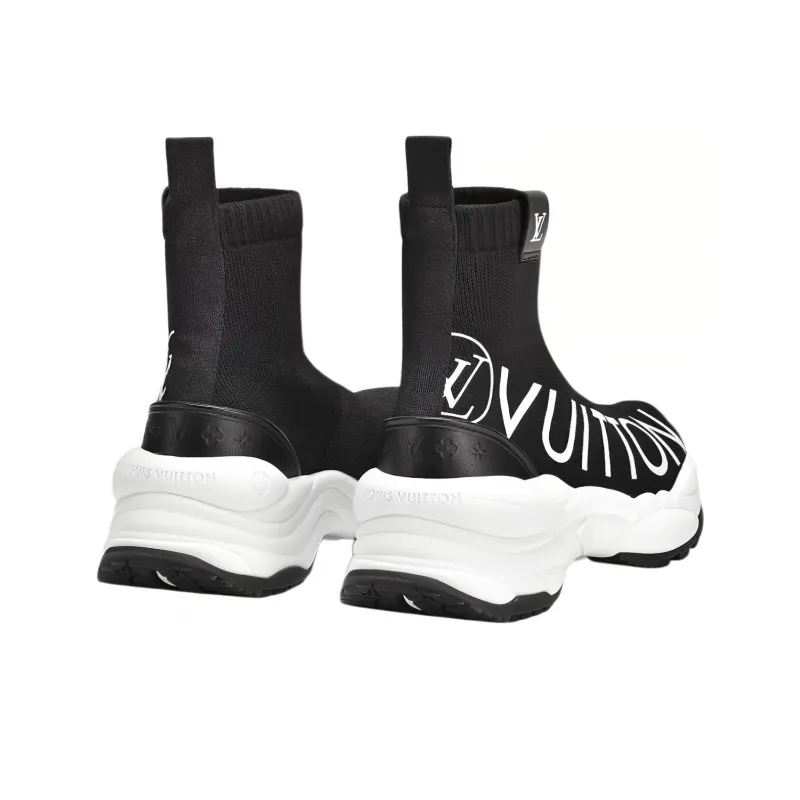 LOUIS VUITTON Run 55 High Top Casual Shoes Women's Black-2
