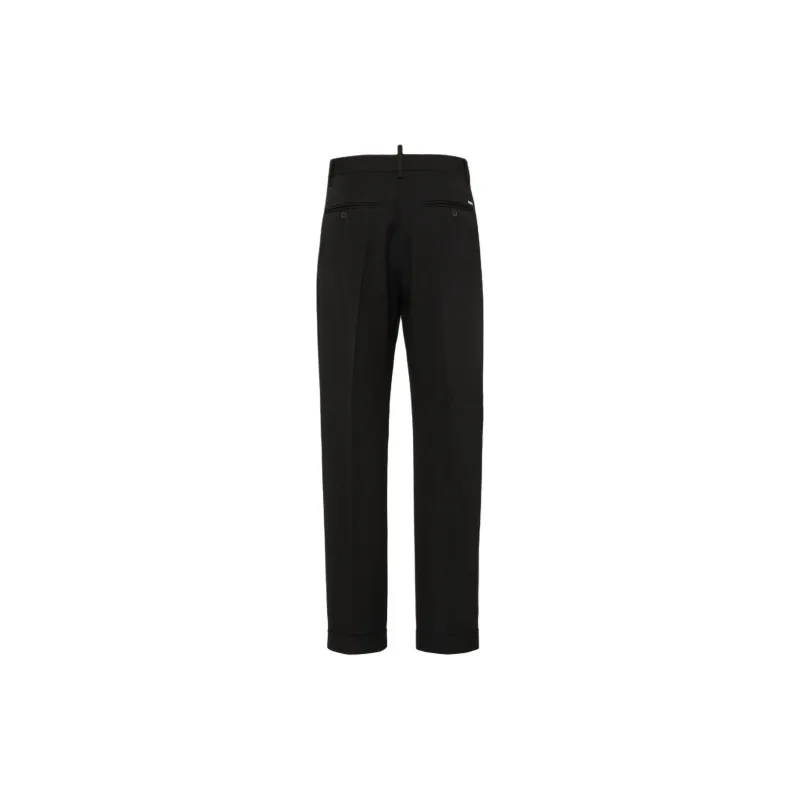 DSQUARED 2 Mid Rise Straight Leg Tailored Trousers-1