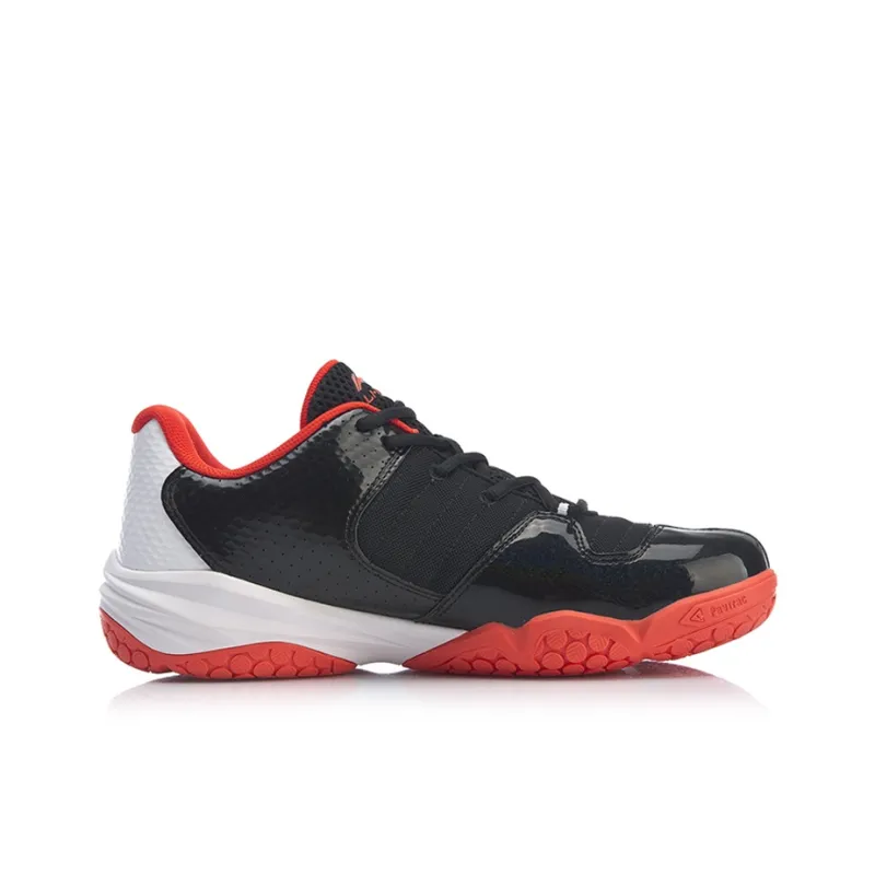 LiNing Dovega Wear Resistant Slip Resistant Low Top Running Shoes Unisex Black Red-1