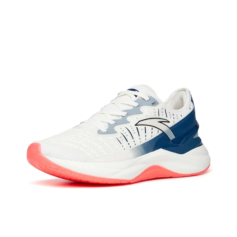 Anta Tron 2.0 Cushioned Slip-Resistant Abrasion-Resistant Low-Top Running Shoes Men's White Blue-1