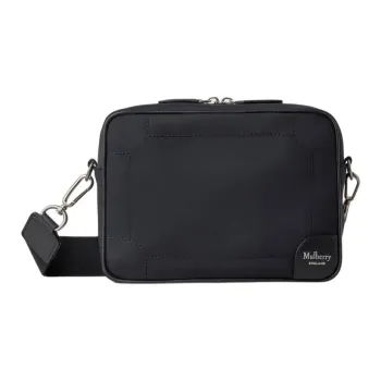 Mulberry Nylon Messenger Bag Shoulder Bag Crossbody Bag Men's Black
