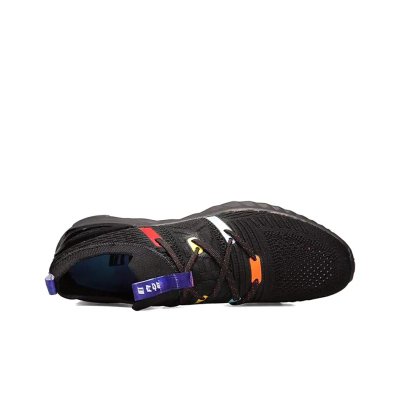 PEAK State Pole 1.0 Plus Cushioning Anti Slip And Wear Resistant Low Top Running Shoes Men's Black Red Blue-3